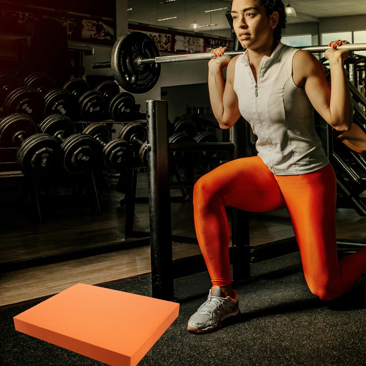 OHPHCALL Balance Pad Stability Trainer Pad TPE Exercise Mat for Core Training Yoga Rehabilitation Knee Support Anti Slip Base 15.74 X 12.99 X 1.77 in Portable for Home Gym Outdoor