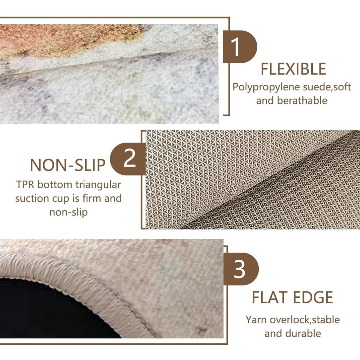 Soundproof Rug for Piano, Upright Piano Carpet Protector Sound Dampening Non-Slip, Rug Set(E)