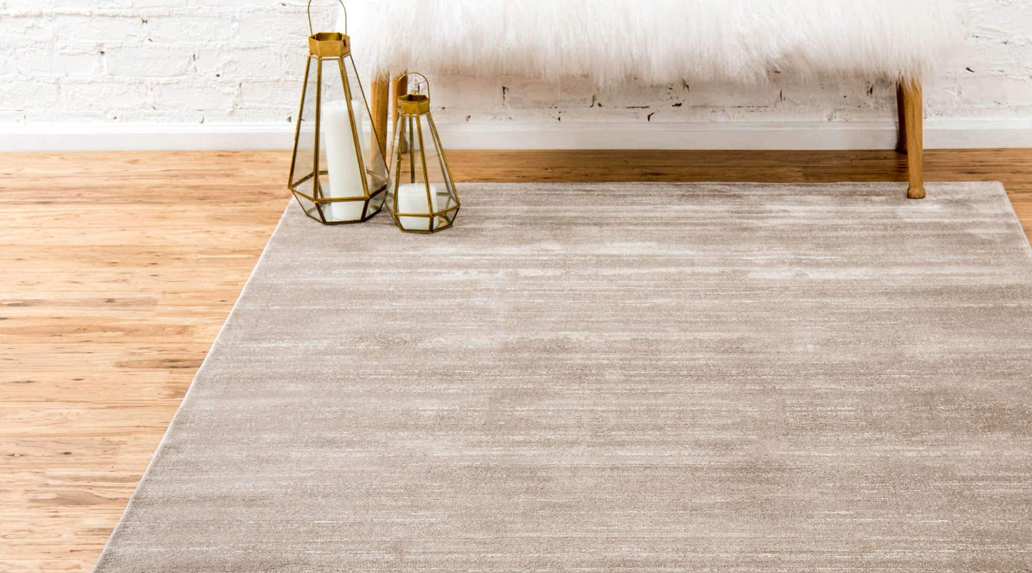 Unique Loom Uptown Collection Area Rug - Madison Avenue (5' 1" x 8' Rectangle, Brown/ Ivory)