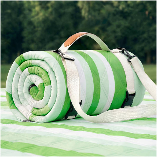 RYCHIC Waterproof Picnic Blanket Beach Mat Outdoor Outside Carpet Thick Rug Towel Kids Activity Playmat Oversized Cute Match Table Bag Basket Set Ground Cover Park Lawn Summer Vacation Essential