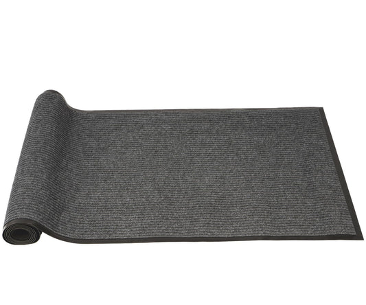 Front Door Mat 3' X 10' Commercial Door Mats Heavy Duty Carpet with Non-Slip Back Rubber Backed Runner Rugs Doormats for Hallway Entryway Home High Traffic Area (Grey)