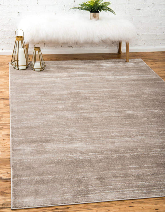 Unique Loom Uptown Collection Area Rug - Madison Avenue (5' 1" x 8' Rectangle, Brown/ Ivory)