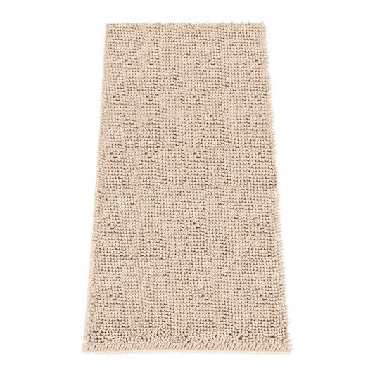 HOMEK Absorbent Dog Door Mat for Muddy Paws, 60" x 24" Chenille Indoor Mats for Entryway, Trap Dirt Front Door Mat Indoor Entrance Washable Non Slip Soft Beige