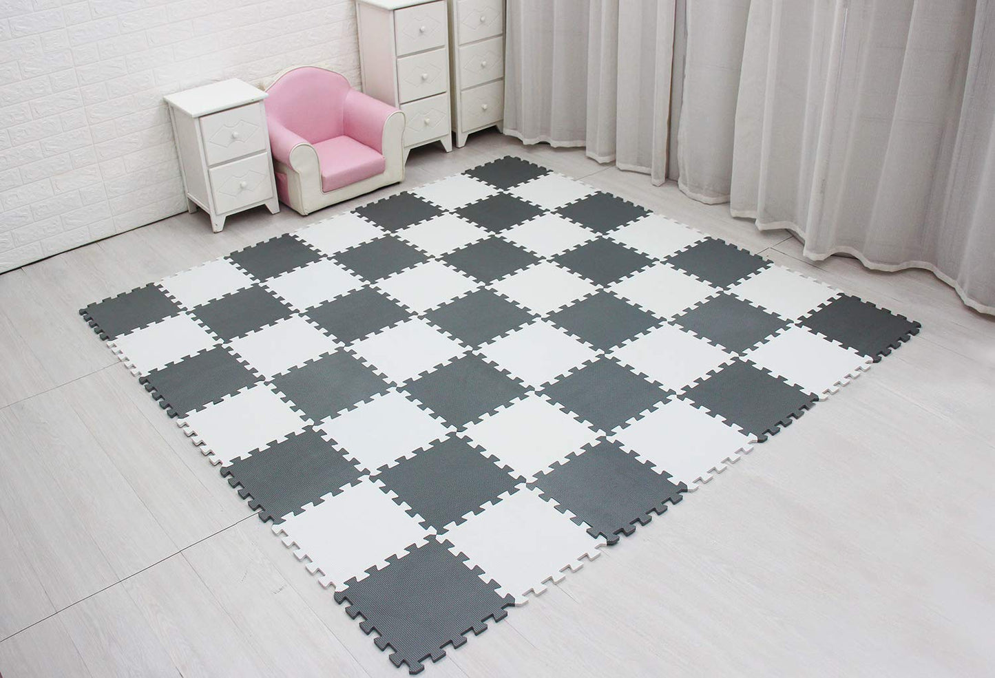 meiqicool Foam Play Mat Thick Soft EVA Interlocking Foam Floor Mats Children Yoga Exercise Multi Jigsaw Puzzle Blocking Board Kids Playmats Play 18 Piece AL