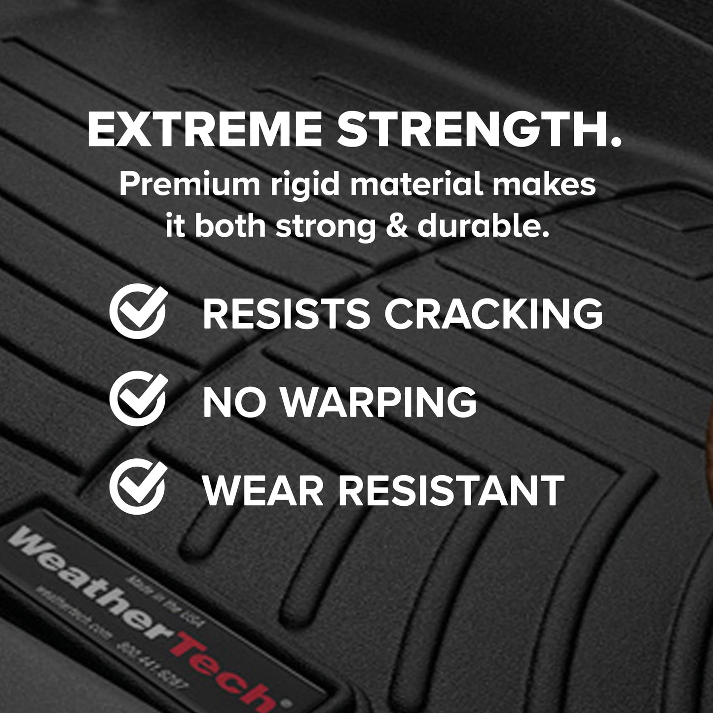 WeatherTech Custom Fit FloorLiners for Chevrolet Silverado 1500, Silverado 2500HD/3500HD, Silverado 1500 LTD - 1st & 2nd Row (441436-1-2), Black