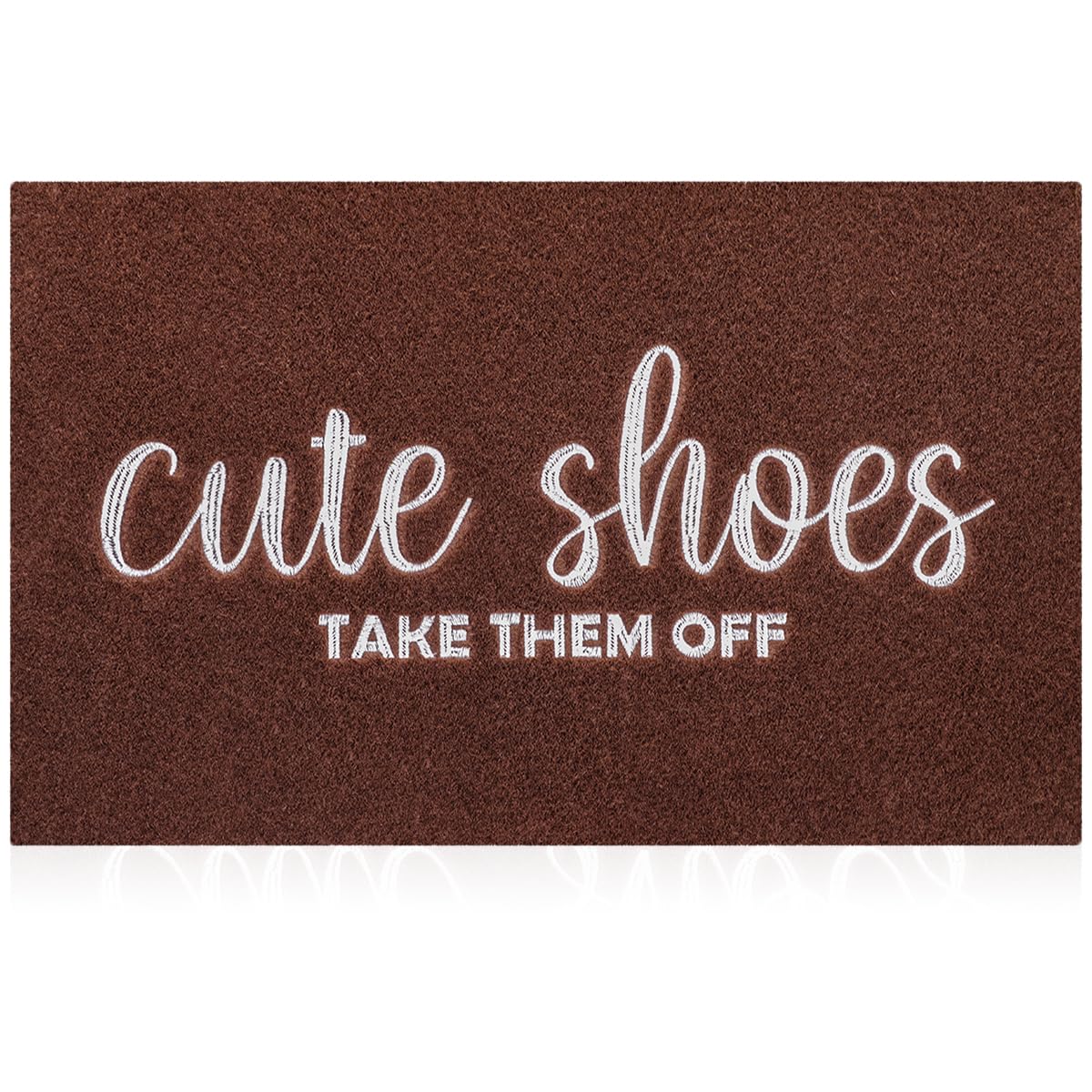 Front Door Mat Welcome Indoor Outdoor Entryway Mats for Shoe Scraper Cute Shoes Take Them Off Mats for Outside Home High Traffic Area Traffic Area Coffee