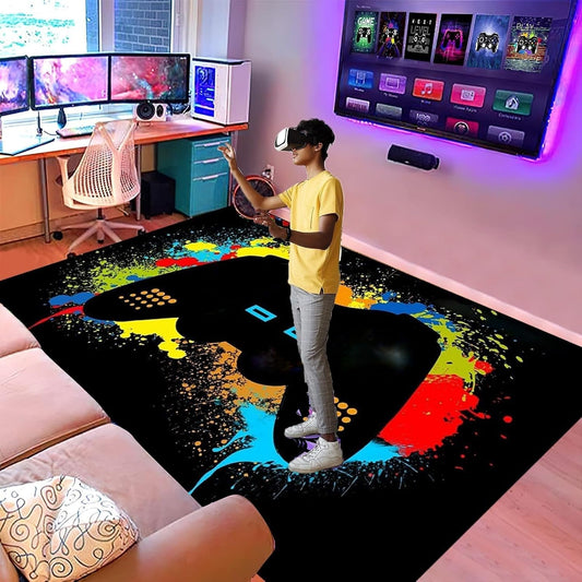 Video Game Door mats Rugs Carpets for Kids Teen Boy Room Bedroom, Colorful Game Floor Area Rug for Living Room Chair Mat Hardwood, 20 x 31 in Area Rugs Carpet for Boys