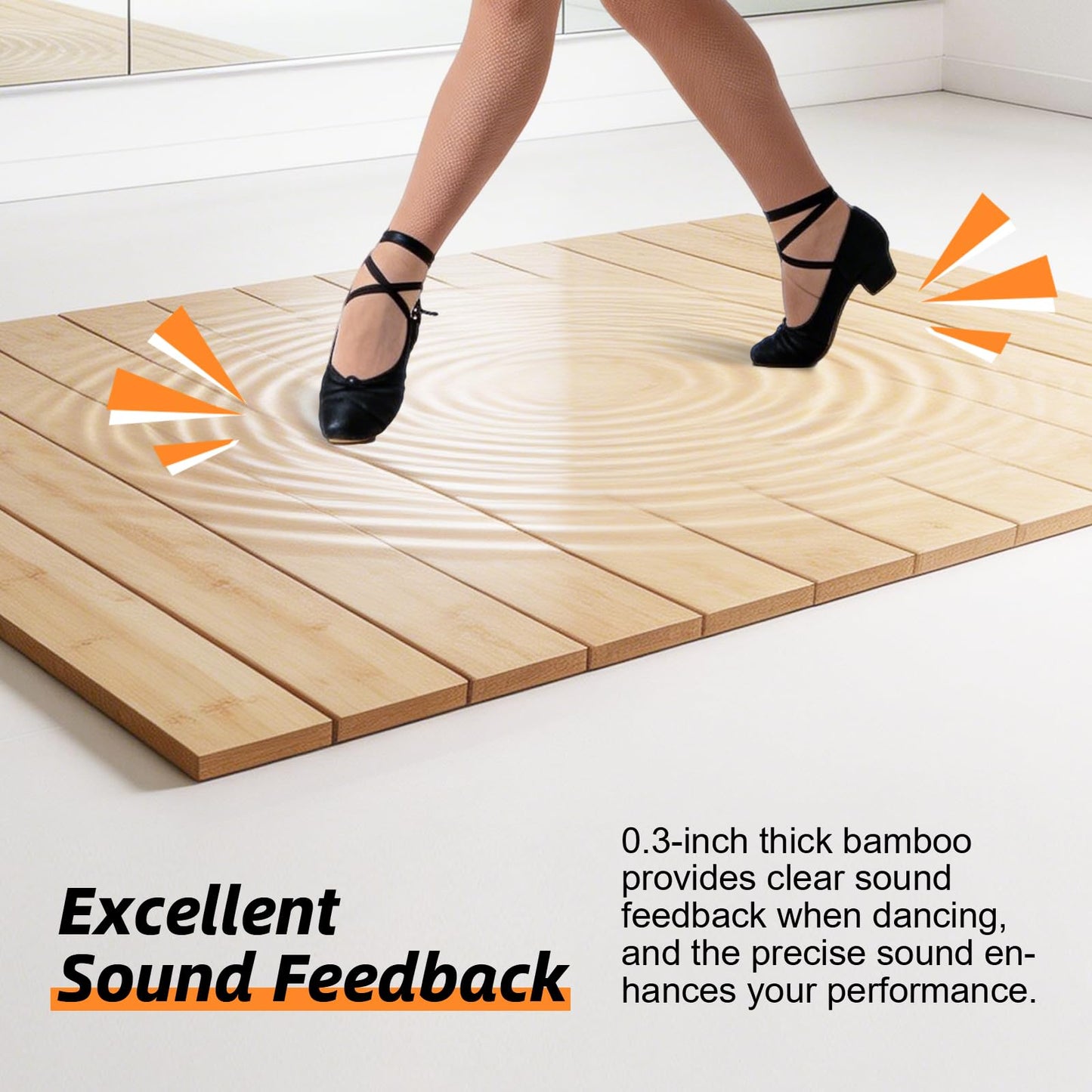 KFURNIKN Tap Dance Board Floor,Portable Tap Board 47.8 x 38.5 Inch,Bamboo Tap Board for Tap Dancing, Tap Dance Practice for Home,Outdoor