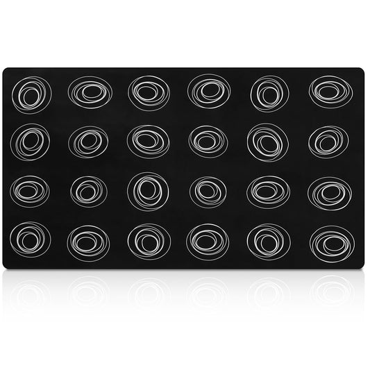 Drydiet Classroom Rug Elementary Educational Daycare Rug 11.8 x 6.6ft Black White Circles Abstract Rectangle Large Preschool Carpet for Classroom Playmat for Kids Toddler Nursery School Early Learning