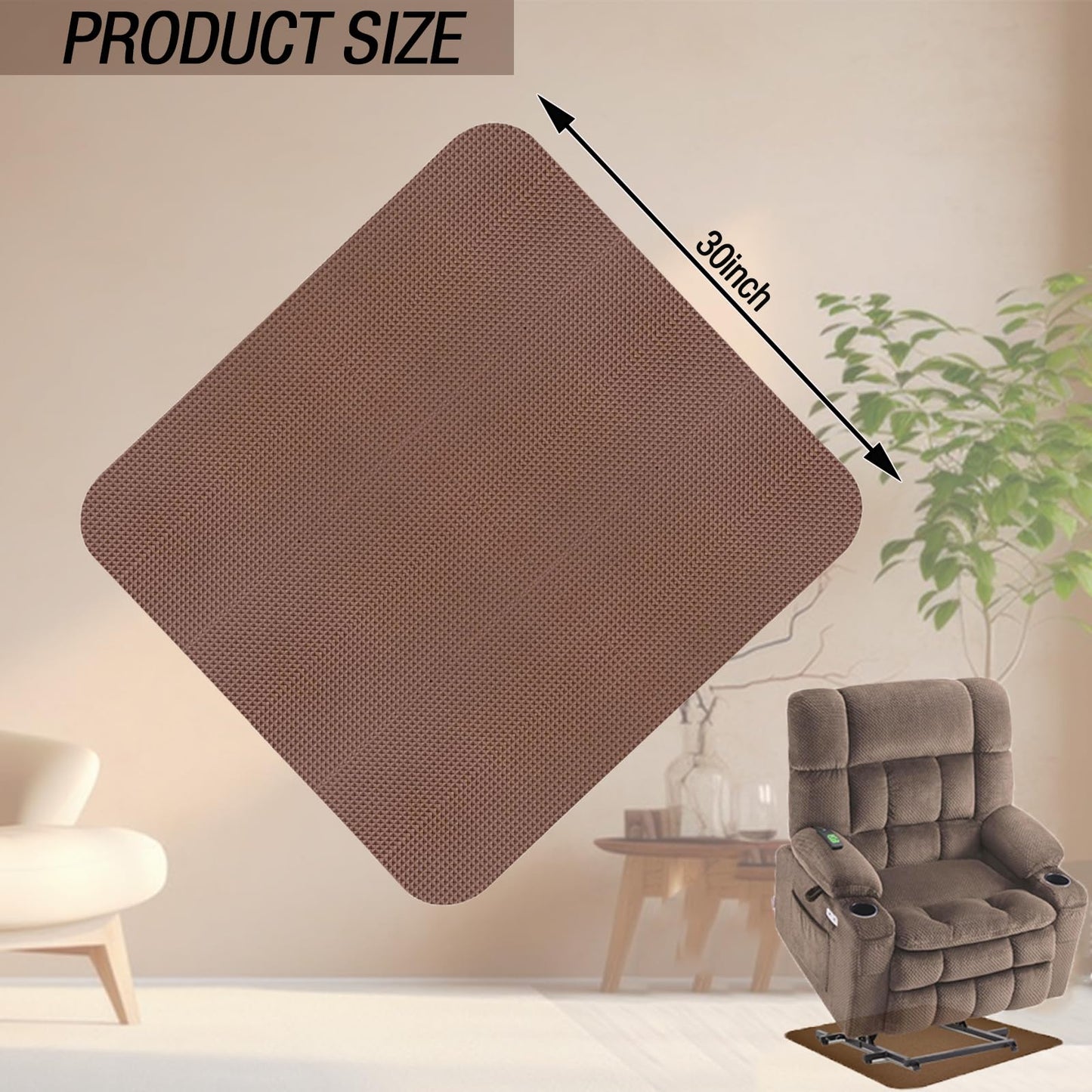 Recliner Pads for Hardwood Floors,Non Slip Recliner Grippers,Under Recliner Floor Protectors,Furniture Pads to Prevent Sliding,Non Slip Furniture Rail Pad for Recliners,Swivel Chairs,Coffee