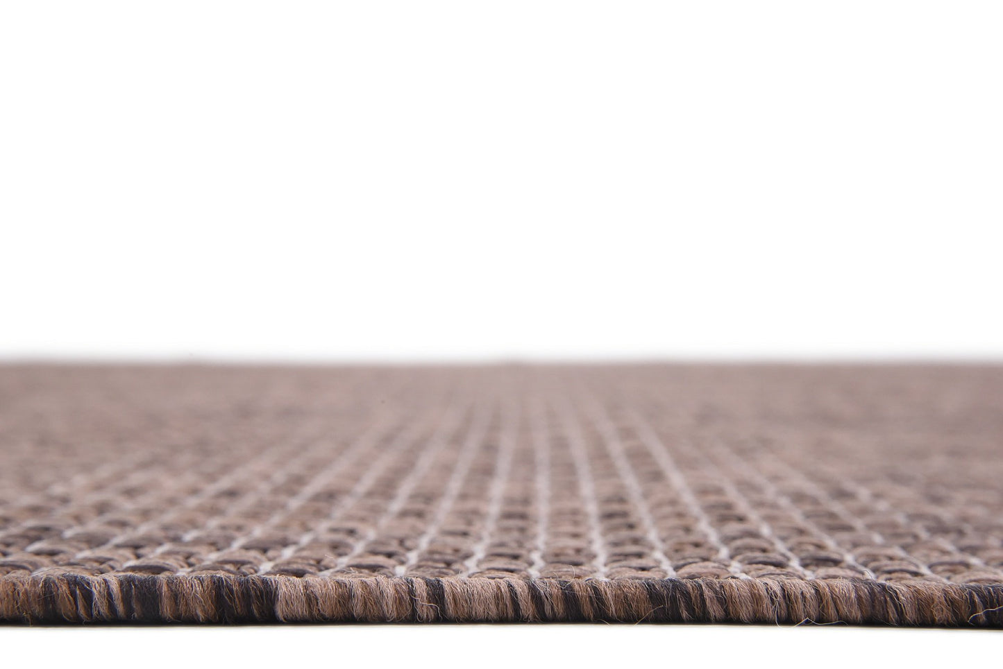Unique Loom Collection Casual Transitional Solid Heathered Indoor/Outdoor Flatweave Area Rug (7' 1" x 10' Rectangle, Light Brown/Ivory)