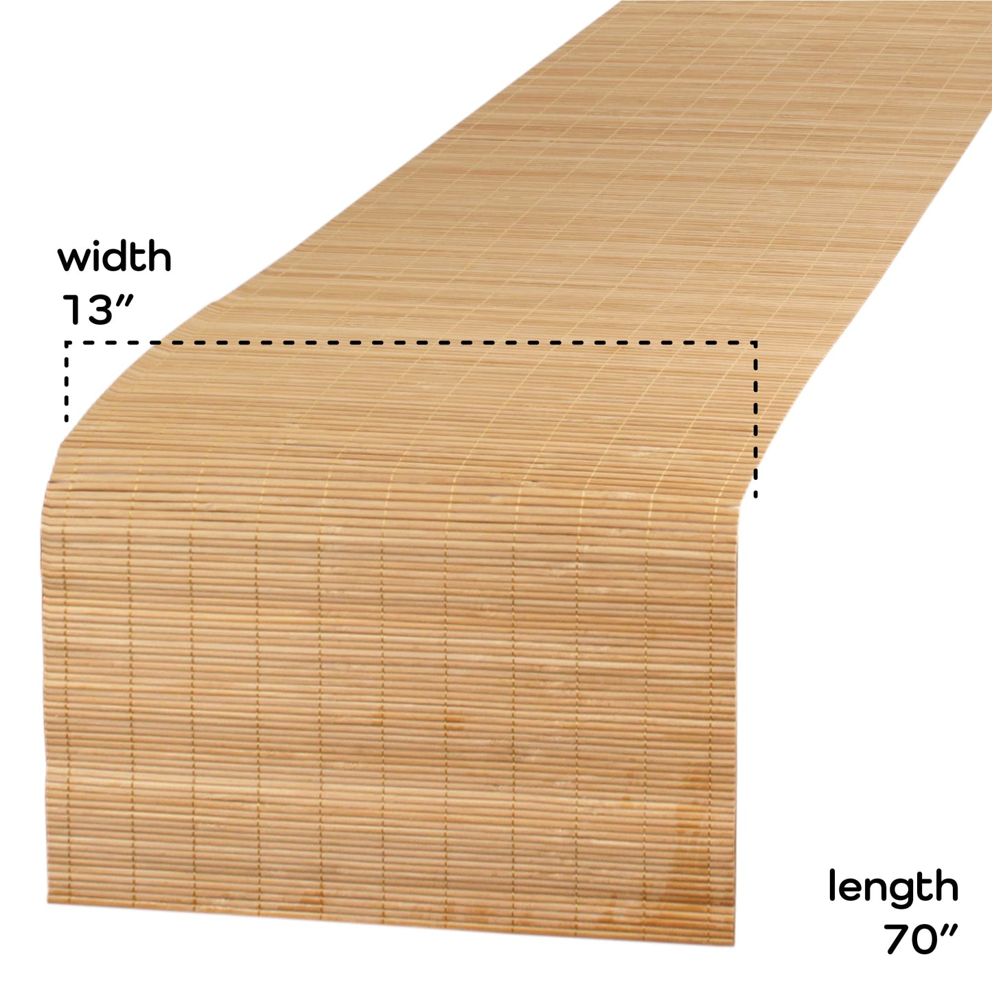 BambooMN Carbonized Bamboo Matchstick Table Runner, 1 Piece