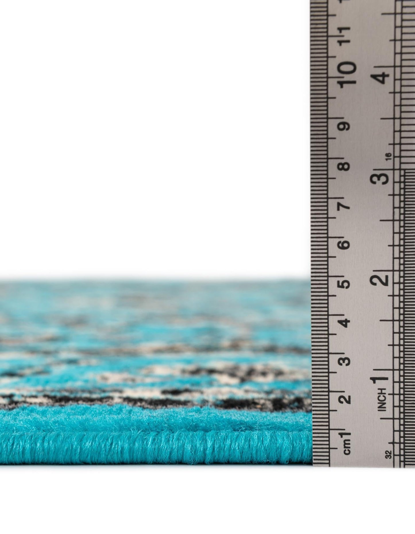 Unique Loom Sialk Hill Collection Area Rug - Washington (7' 10" Square, Turquoise/ Black)