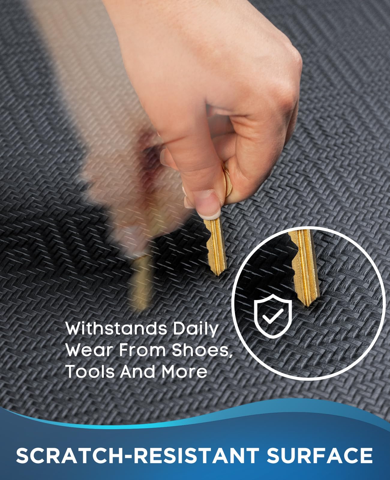 Ophanie Kitchen Mats for Floor,3/4 inch Thick,20x32 Anti Fatigue Cushioned Mat,Kitchen Rugs,Waterproof,Comfort Ergonomic Standing Mat for Office,Home,Sink with 99+ Pairs of Anti-Slip Bottom Ridges