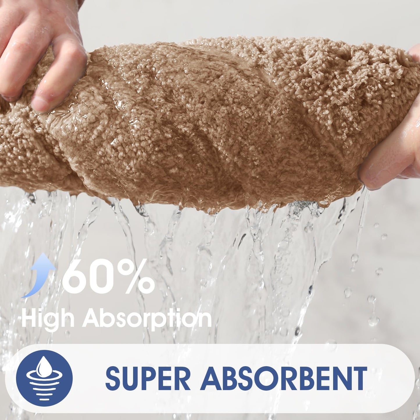 Bathroom Runner Rug 59"x20", Ultra Soft Thick Plush Fluffy Microfiber Absorbent Bath Mat, Non-Slip Backing, Machine Washable Bath Mats for Bathroom Floor, Tub and Shower, Home Decor, Brown