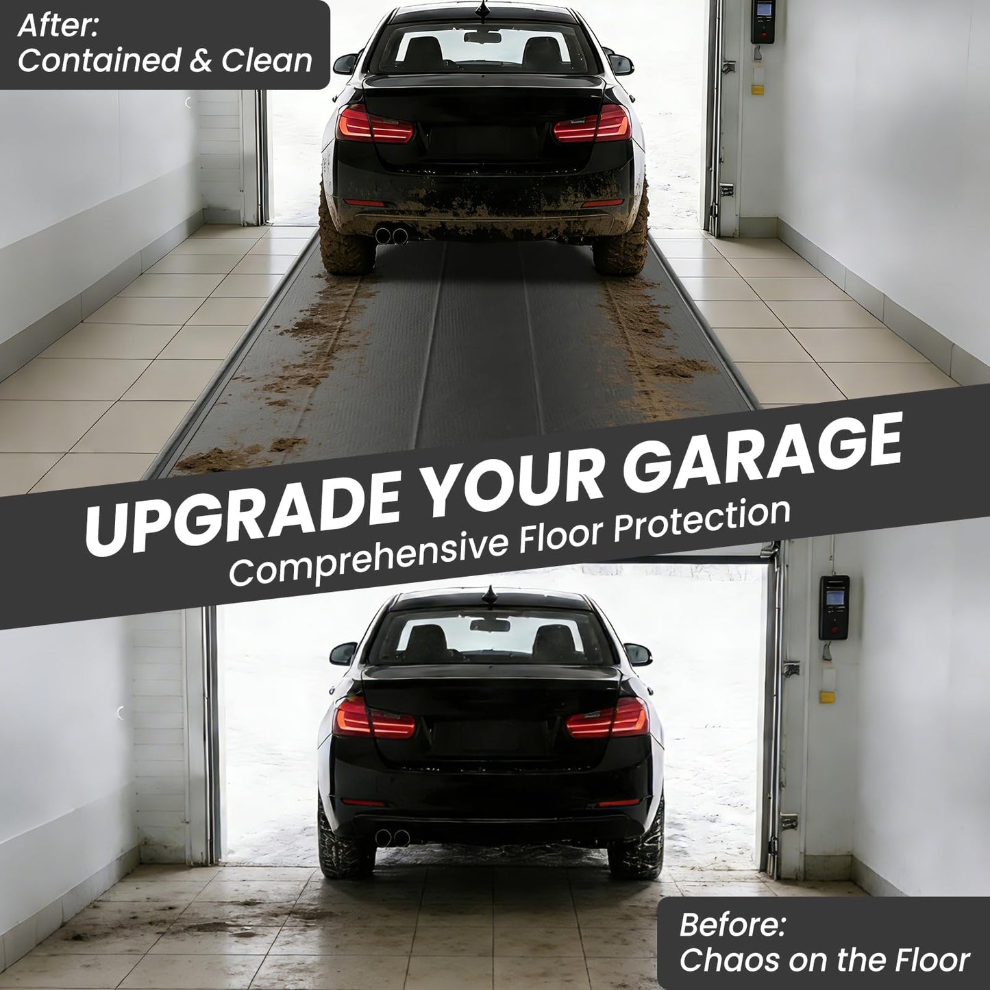 Maxztill 8'6"x20' Garage Floor Mat, Non-Slip Heavy-Duty Containment Mat