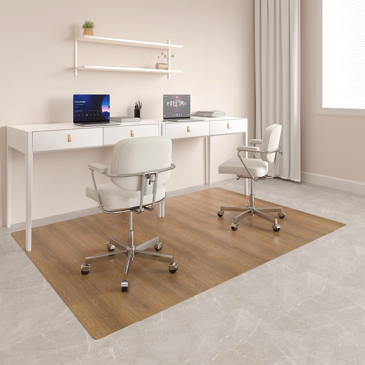 Upgraded 50"x 72" Heavy Duty Mat for Office Chair on Hardwood Floors, Non-Slip PVC Chair Mats for Hardwood Floors, Scratch-Resistant Desk Chairs Mat for Hard Floor, Under Desk Mats for Rolling Chairs