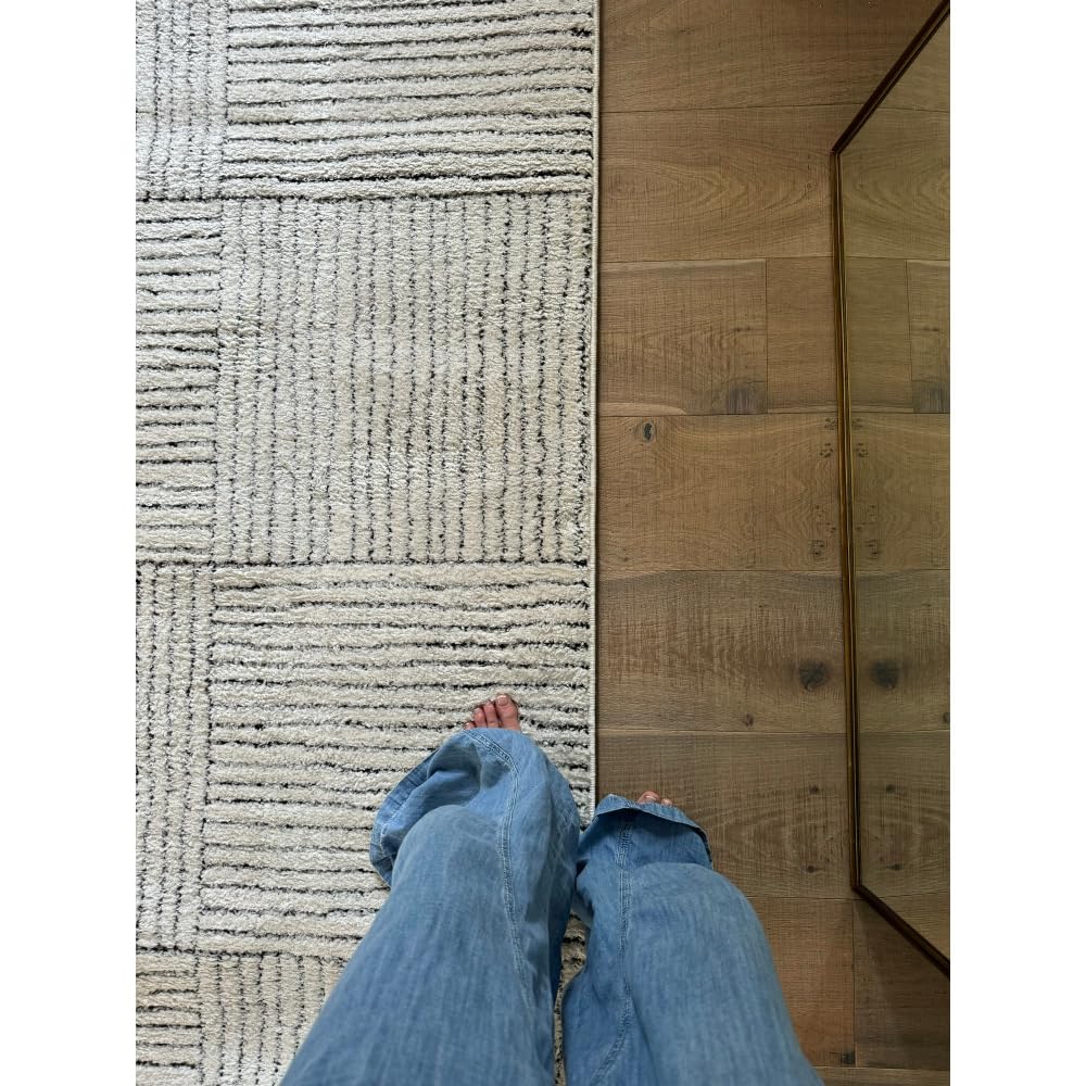 Livabliss x Galey Alix Architect II Modern Geometric Area Rug, 7'10" x 10' (8' x 10'), Brown