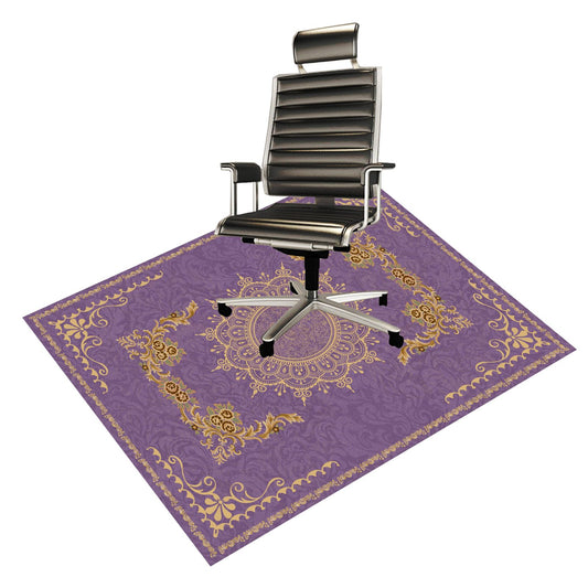 BYINGWD Chair Mat for Hardwood Floor, Office, Carpet, Desk, Computer, Gaming, Under Desk Rug Protector, Purple, 48"x60"