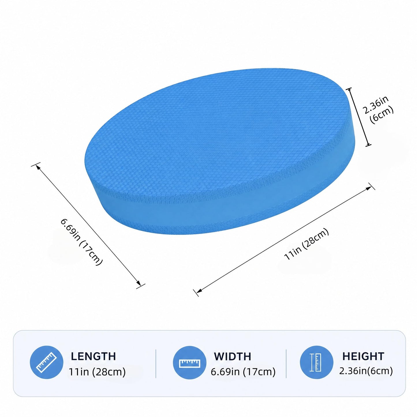 ZaxuVexo Stability Trainer Pad - Foam Balance Exercise Pad Cushion for Therapy, Yoga, Dancing Balance Training, Pilates,and Fitness (blue, Standard)