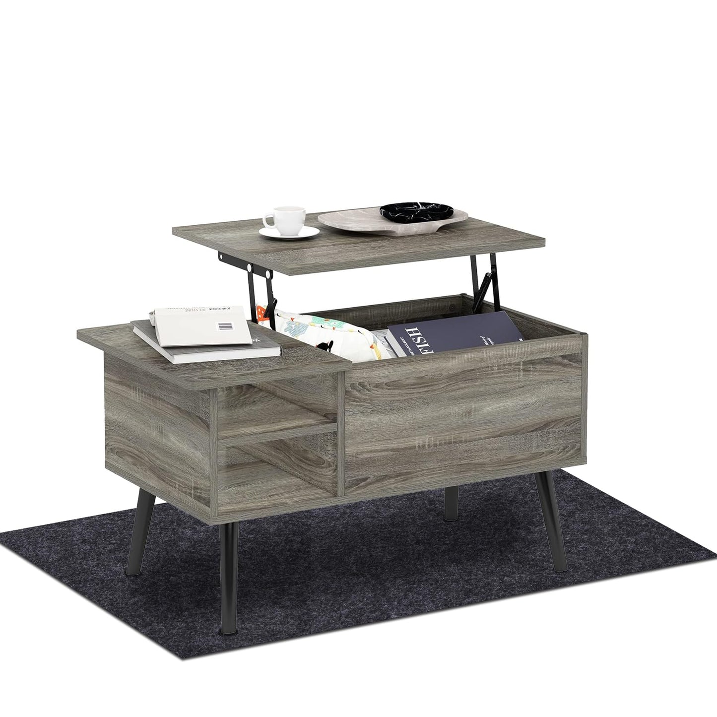 Premium Non-Slip Coffee Table Floor Protector Mat | Absorbent Furniture Pad | Scratch Guard & Spill Catcher for Hardwood & Laminate | Easy-Clean (Coffee Table Mats:24x54in)