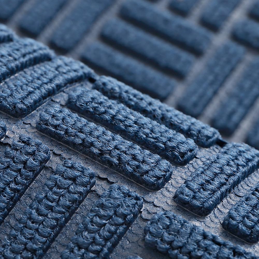 MATZEN Block Entrance Mats Indoor Outdoor, Front Door Mat Entryway Entrance Waterproof Outdoor Doormat, Heavy Duty Non Slip Durable Weatherproof Porch Deck Terrace Office Entrance Mat, 5x3, Grey