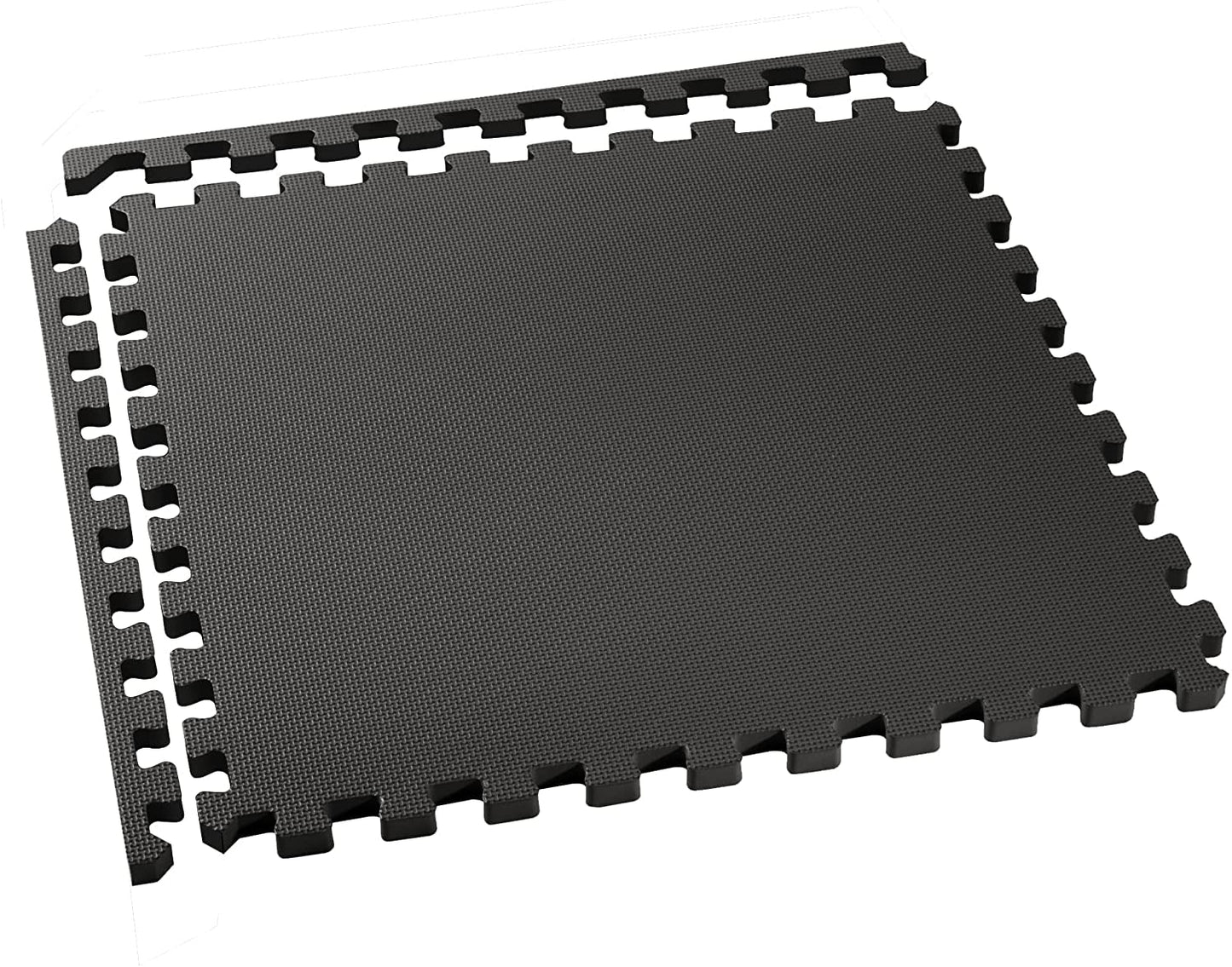 We Sell Mats 1" Thick Multipurpose Exercise Floor Mat with EVA Foam, Interlocking Tiles, Anti-Fatigue for Home, or Gym, 24 in x 24 in