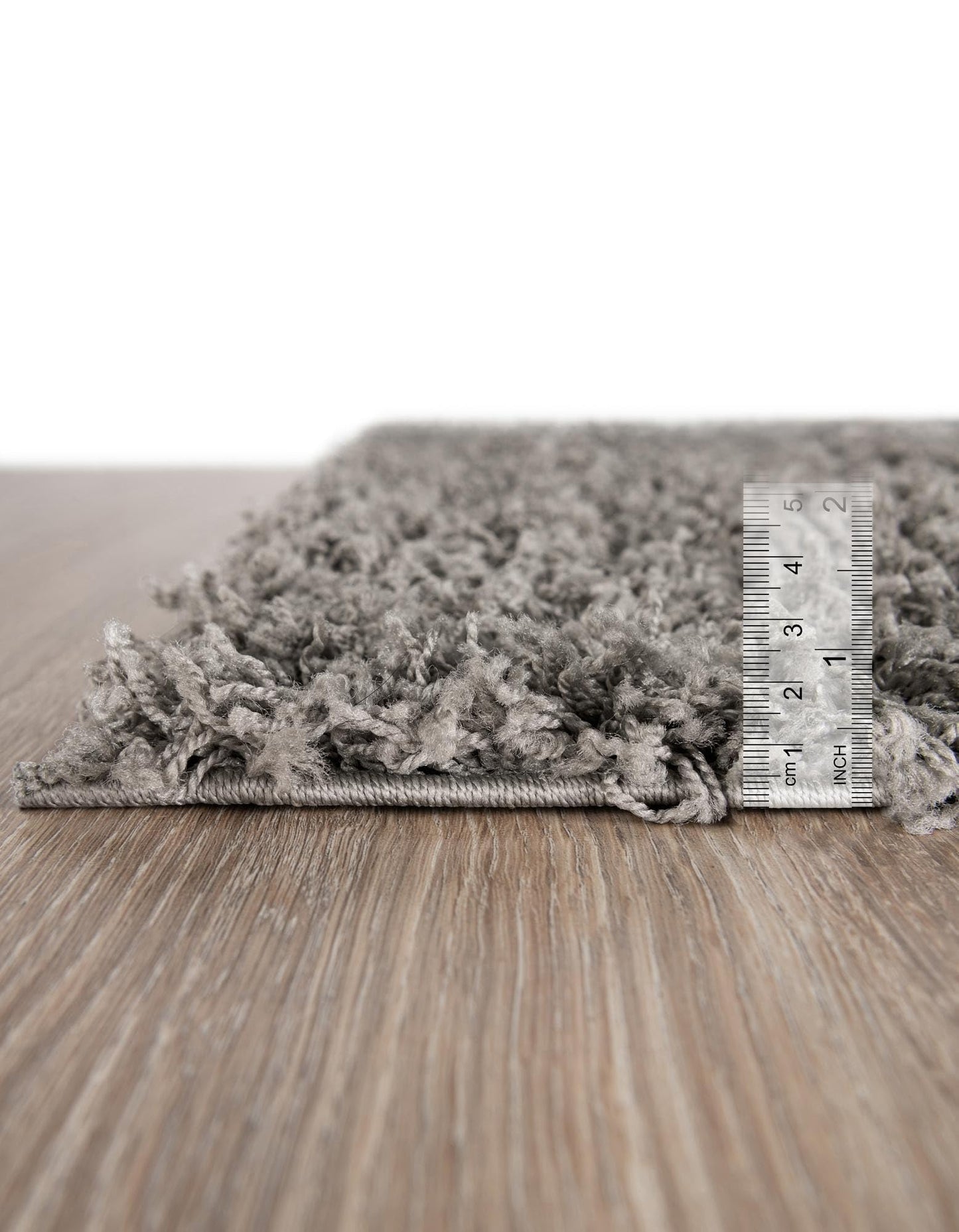 Rugs.com - Über Cozy Solid Shag Collection Rug – 8' x 11' Cloud Gray Shag Rug Perfect for Living Rooms, Large Dining Rooms, Open Floorplans