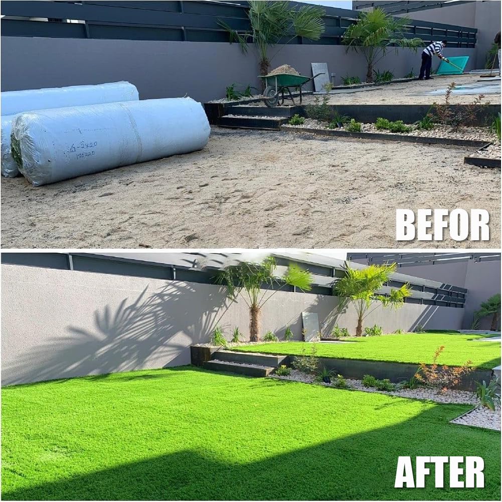 LITA Thick Artificial Grass Turf 4x10FT, 1.77 Inch Realistic Fake Grass Rug with Drainage, Customizable with Extra Large Size, Perfect for Indoor and Outdoor Use, Synthetic Grass Mat for Dogs