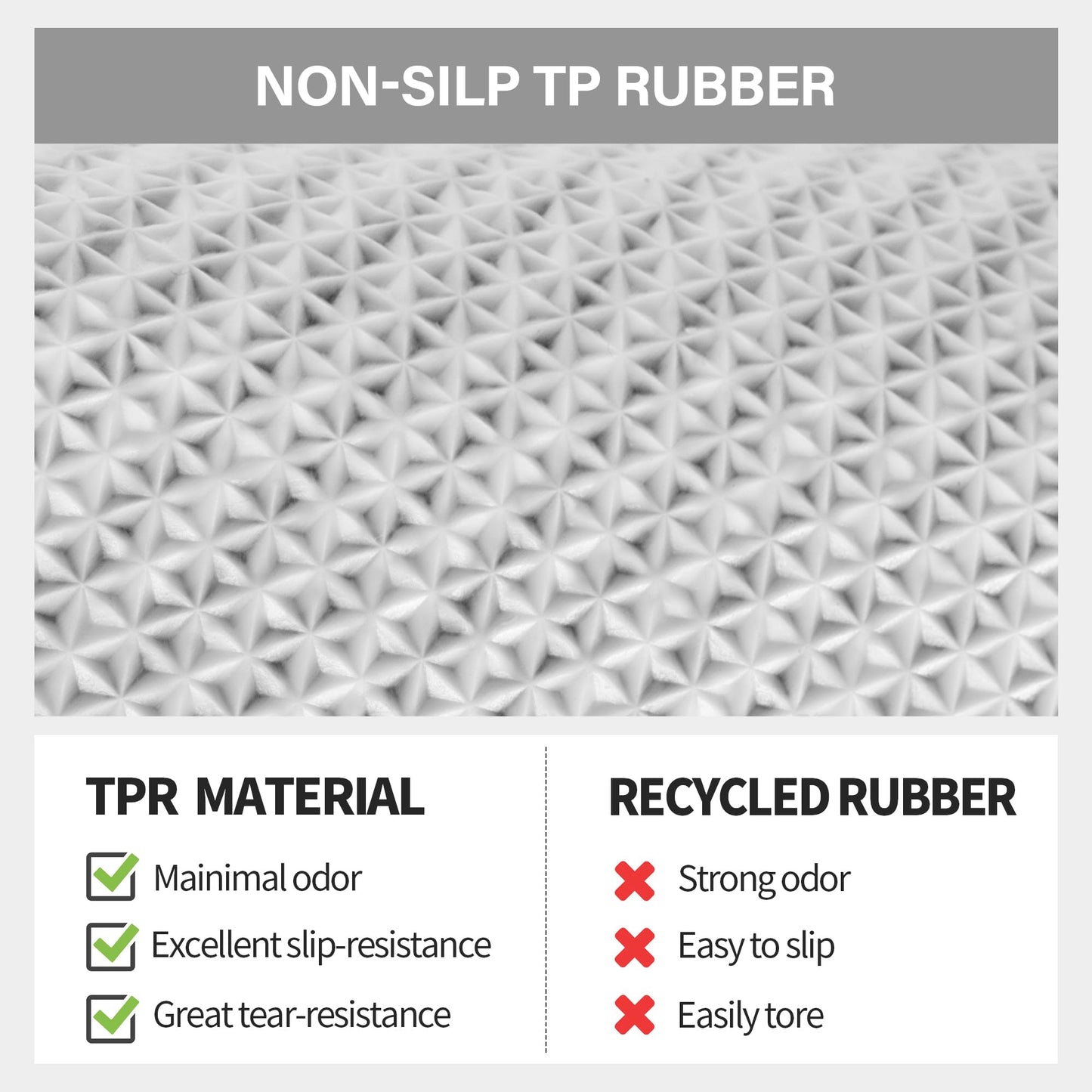 GRANNY SAYS Front Door Mat Outside Entrance, Welcome Matt Non-Slip, Outdoor Door Mats for Entryway, Long Front Porch Mat Low Profile Resist Dirt Easy to Clean, 47"x32", Black