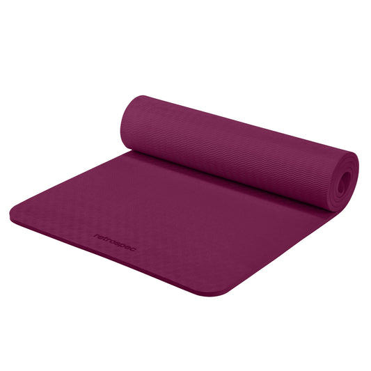 Retrospec Zuma Yoga Mat | 1/2 Inch Thick Non Slip Workout Mat | TPE Exercise Mat for Yoga, Pilates & Stretching | 72x24in