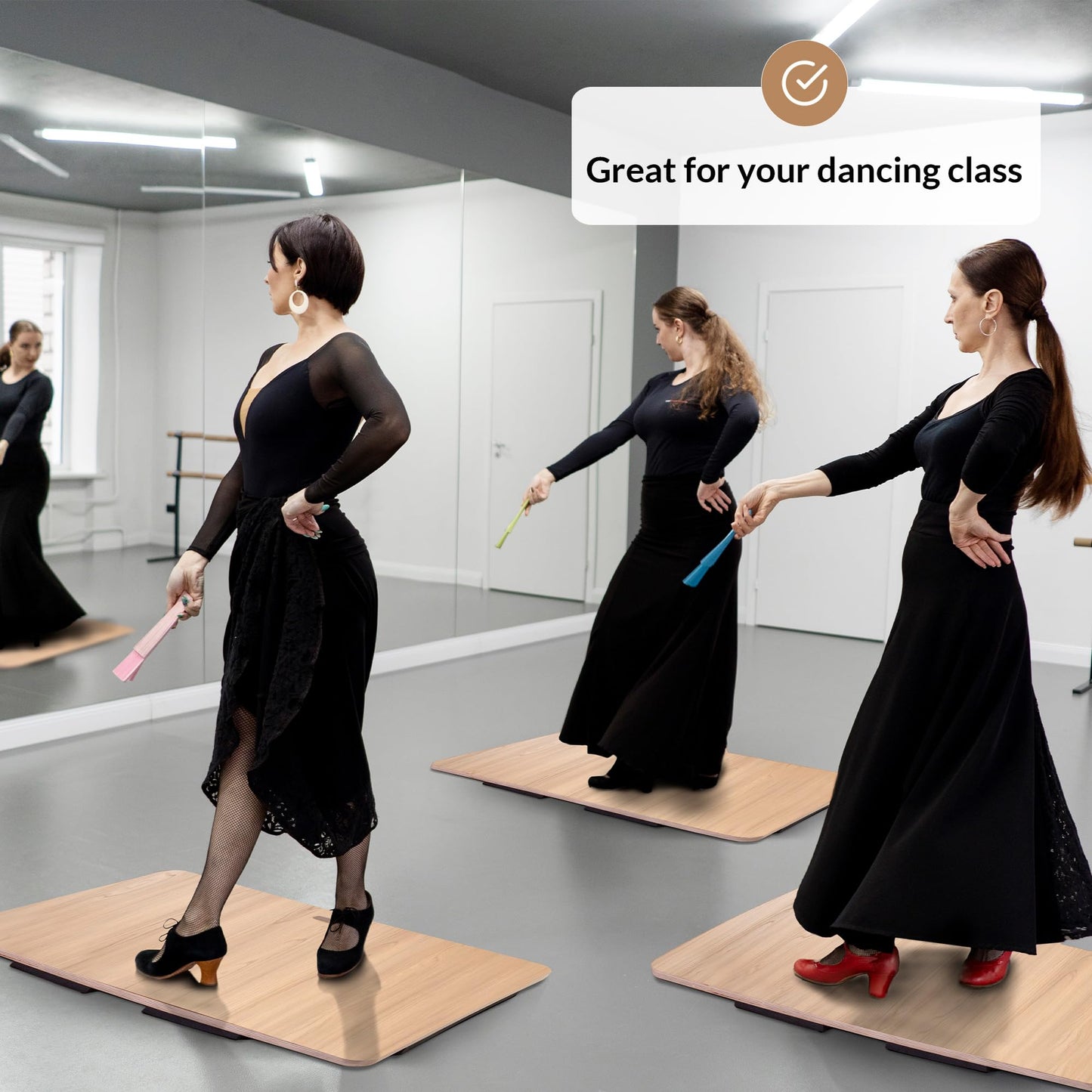 ODOXIA Tap Board for Tap Dancing | Portable Dance Floor for Any Surface | Cushioned Tap Dance Floor | Tap Dance Floor Mat | Dance Practice Floor Home & Studio | Practice Dance Floor (Light)