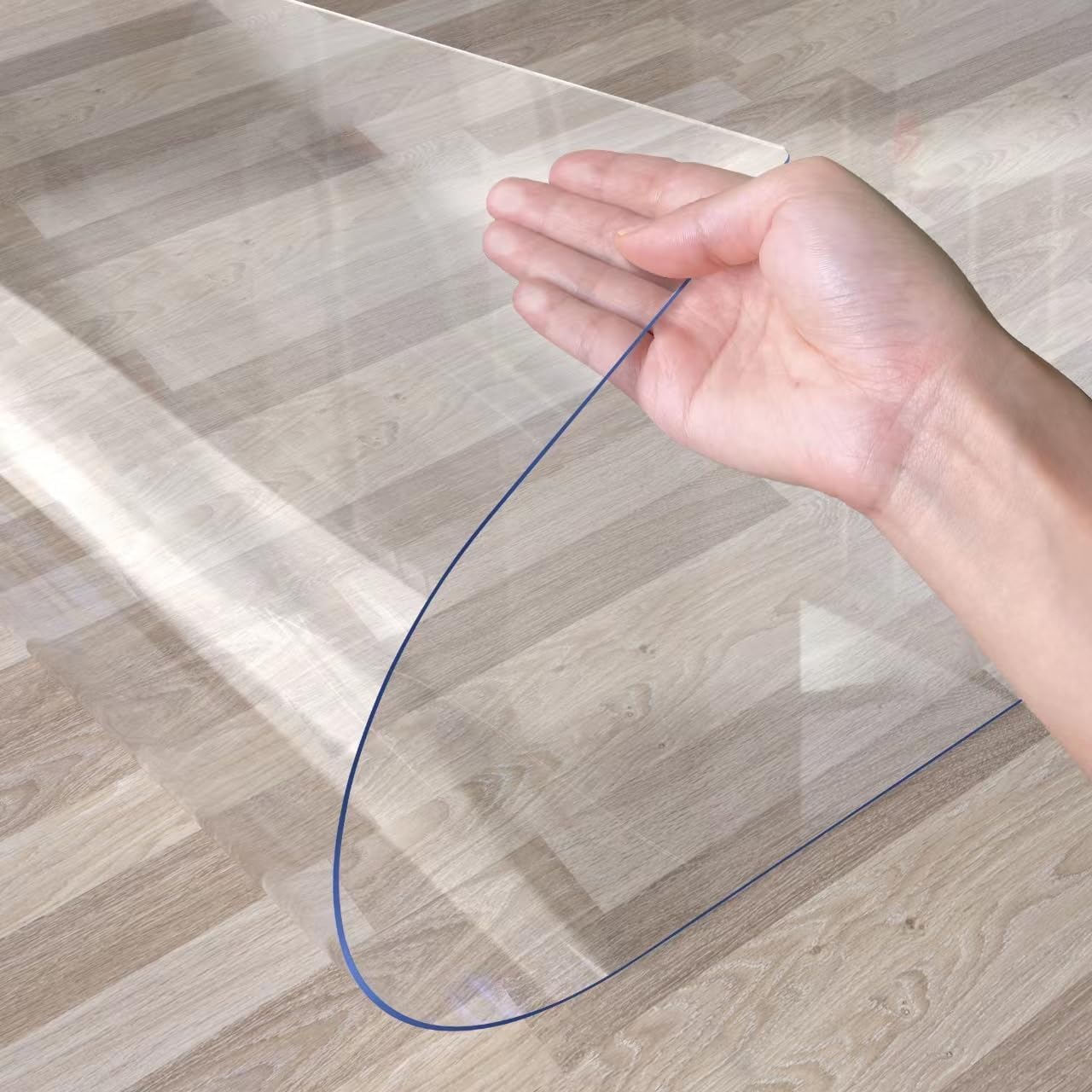 OXIGG Large Clear Floor Mat - Pet Flooring Protector, Plastic Rug Protector, Vinyl Floor Mat - Ideal for Hardwood Floors, Home & Office Use (Clear, 100x250CM/3.3X8.2FT)