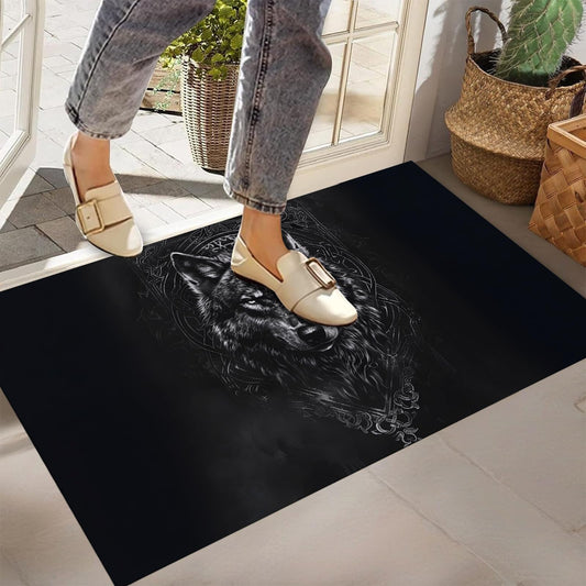 Majestic Wolf Indoor Door Mat,Front Door Mat Outside Entrance,17x29.5 in,Non-Woven Fabrics Non Slip Floor Doormat,Welcome Mats Entryway Rug Doormats for Kitchen Bedroom Living Room Decor Gifts