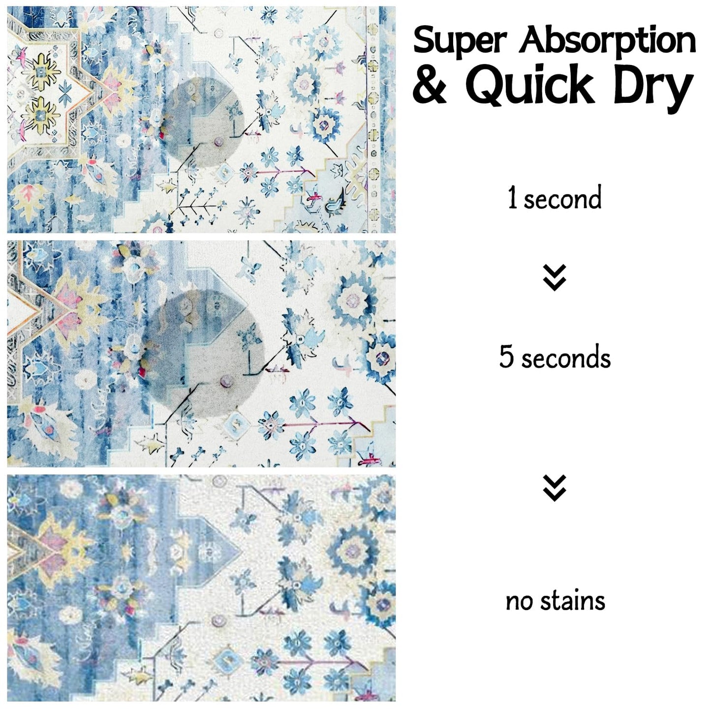 Pet Food Mats for Floor, Absorbent Dog Mat for Food and Water Dispenser Mat, Dog Food Mat Quick Dry Cat Food Mat Pet Supplies