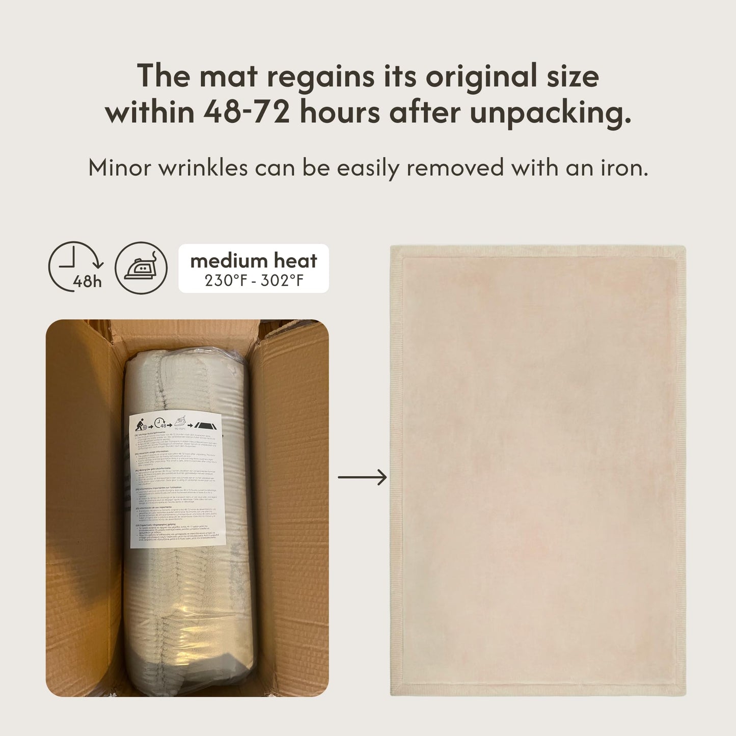 Hakuna Matte CloudSoft Mat for Floor 60" x 80" Beige