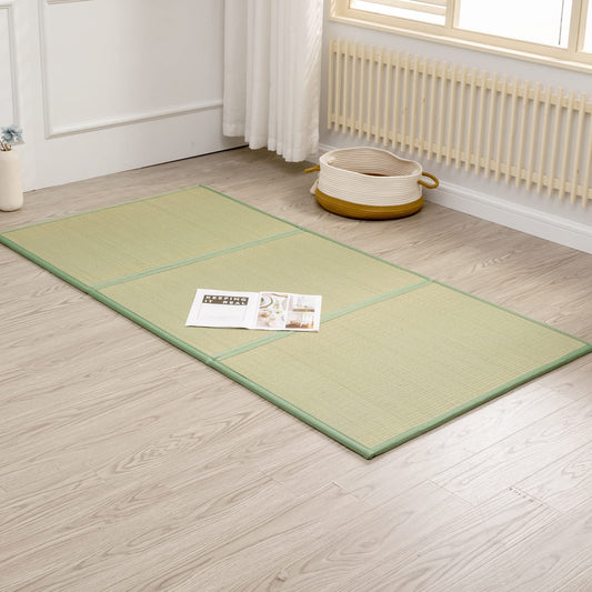KITBRHOME Natural Igusa Rush Grass Floor Tatami Mat,Twin, 79" x 39" x 0.5"