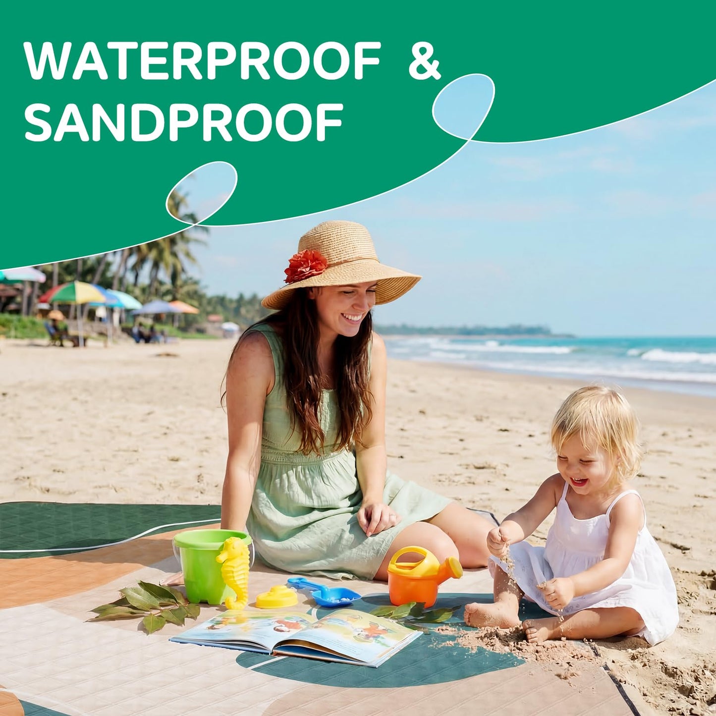Waterproof Picnic Blanket Outdoor Camping Beach Mat Outside Rug Tent Floor Carpet Extra Large Foldable Sandproof Car Essential Roadtrip Gadget Rv Accessories Glamping Gear Must Haves Hiking Stuff Gift