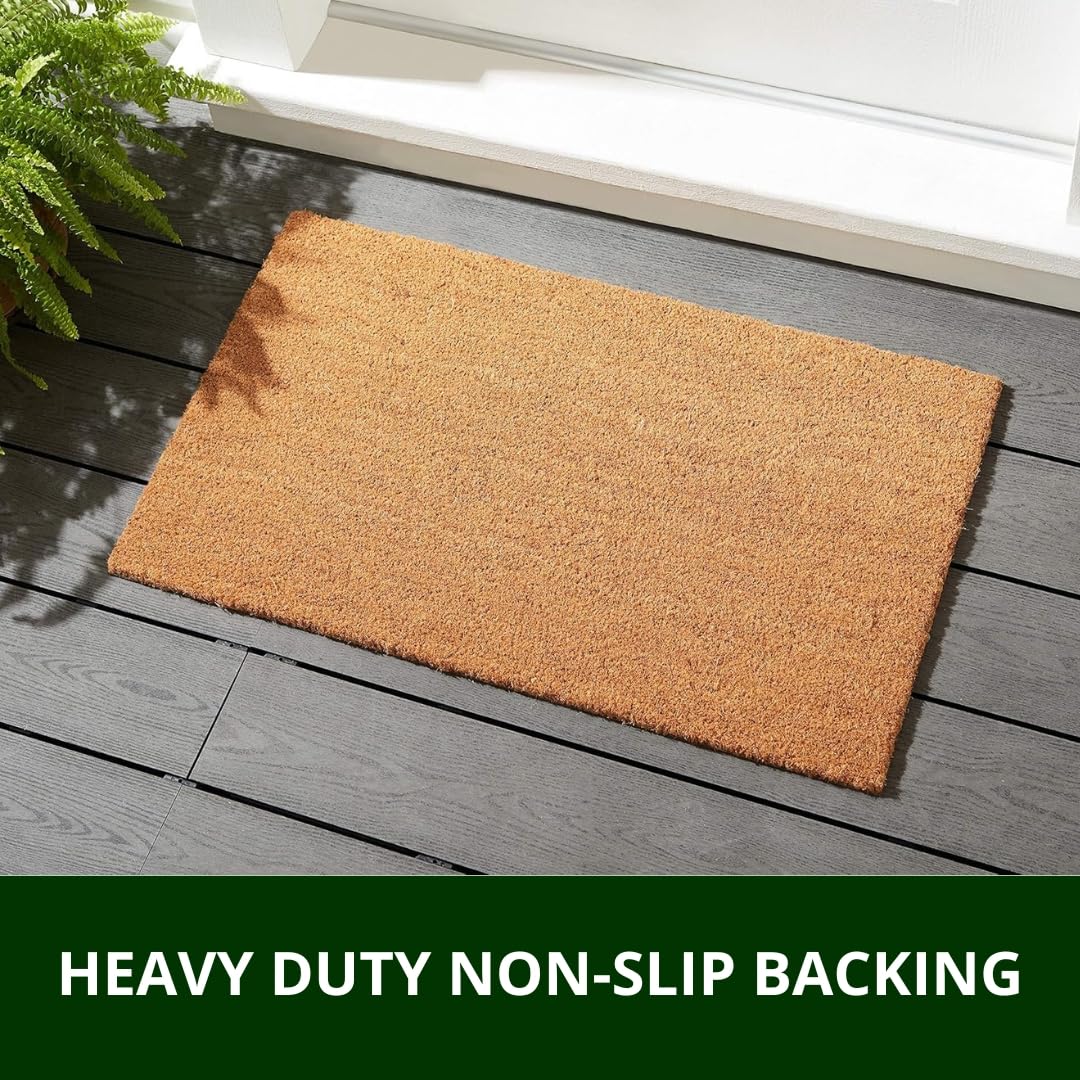 Ecomills Coco Coir Doormat, 36" x 60", 0.5" Thick Natural Coconut Fiber Mat with Vinyl Non-Slip Backing, Heavy Duty Welcome Mat for Front Door Entrance, Outdoor Indoor, Porch, Patio