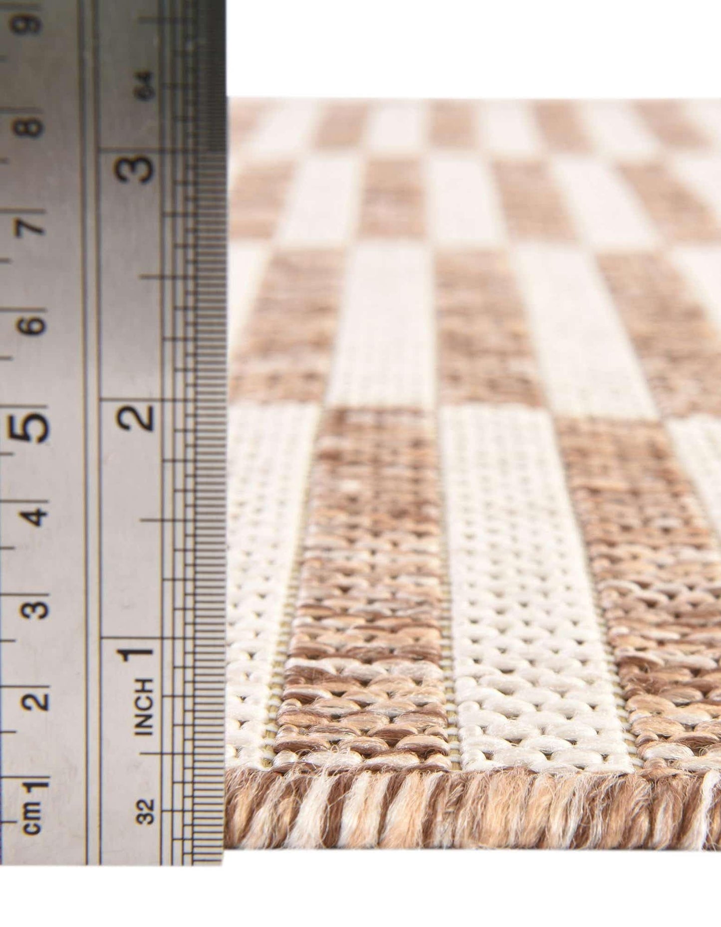 Unique Loom Outdoor Striped Collection Area Rug - Striped (10' x 13' 1" Rectangle Taupe/Ivory)