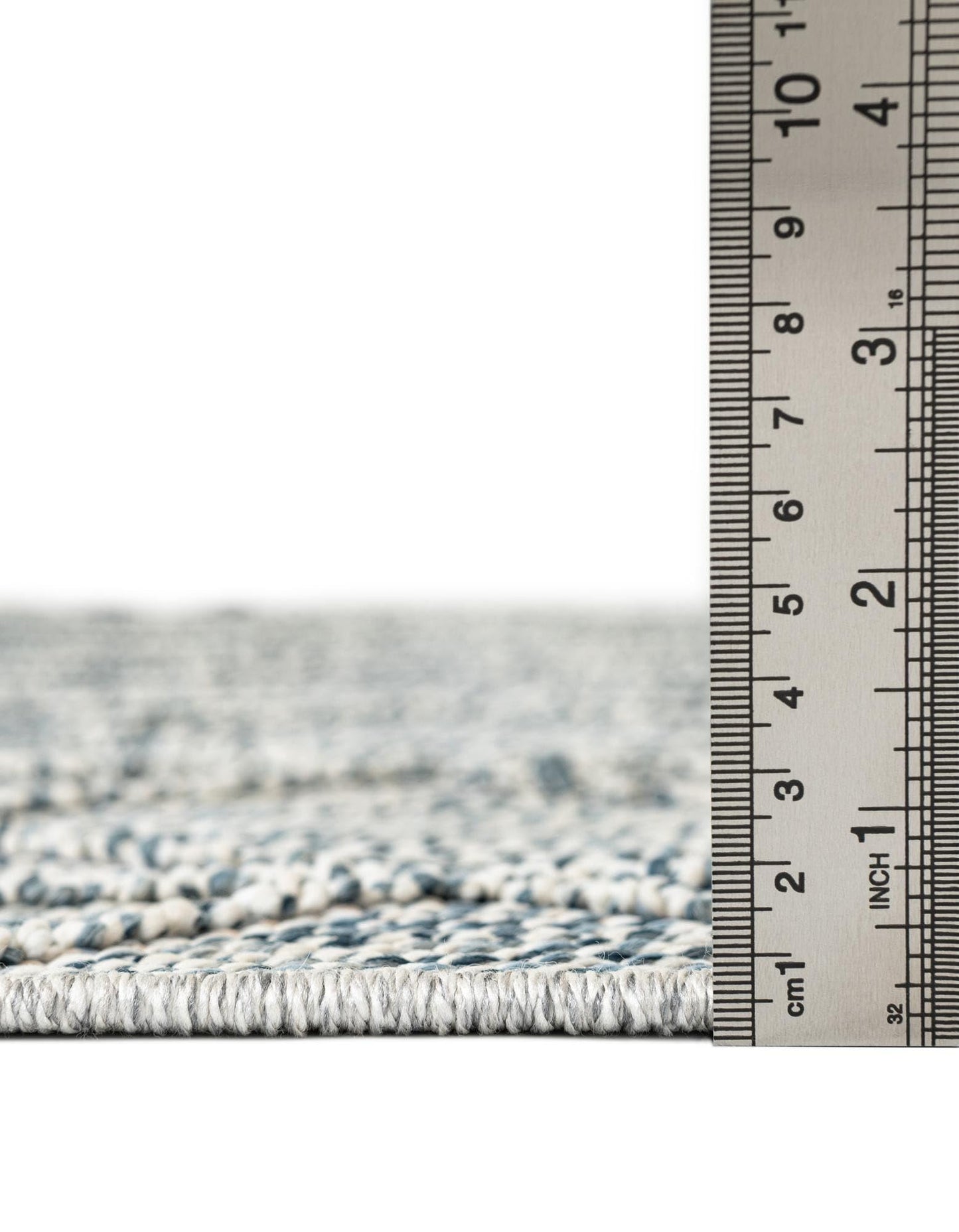 Rugs.com - Outdoor Lattice Rug – 4' 1 x 6' 1 Light Blue Washable Indoor/Outdoor Rug – Perfect for Patios, Decks, Porches, and Poolside Spaces