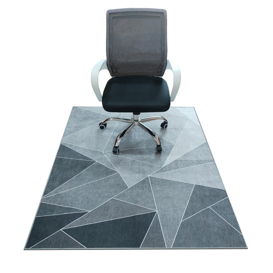 SAIKOOWA Office Chair Mat for Hardwood Floor,60“*48” Heavy Duty Floor Mat for Office Chair,Rolling Desk Chair Mat - 3.86lbs Anti-SlipChair Mat for Laminate/Tile Floor Black Grey