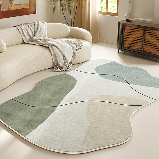 Irregular Shaped Rug Soft Wool Modern Area Rugs for Living Room Bedroom Shaggy Contemporary Floor Covers Carpets Indoor Runner Rugs (Color : F, Size : 15.7x23.6in)
