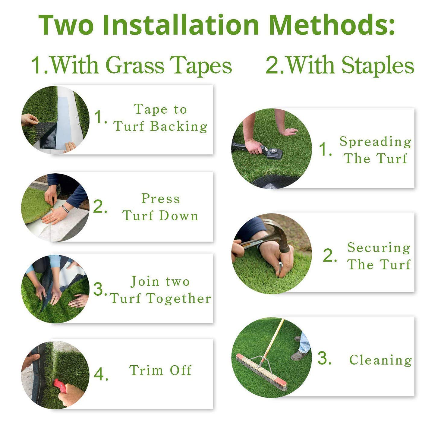 ALTRUISTIC Thick Realistic Artificial Grass Mat Customized Sizes, 5ft x 10ft Synthetic Fake Astro Turf Indoor Outdoor Garden Lawn Landscape, Faux Grass Rug with Drainage Holes