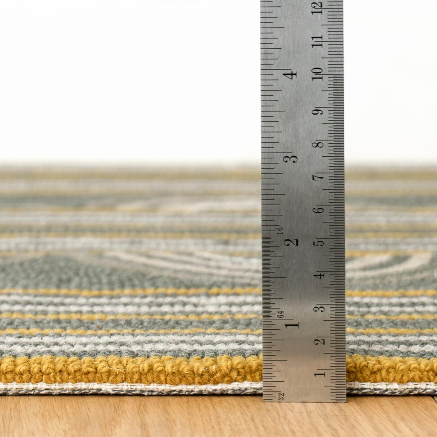 Dash & Albert x Kit Kemp Button Grey Hand Micro Hooked Wool Rug, 3 X 5 Feet, Grey Geometric Pattern - Premium Luxury Hotel Quality Soft Breathable Hypoallergenic Machine Washable Easy Care All