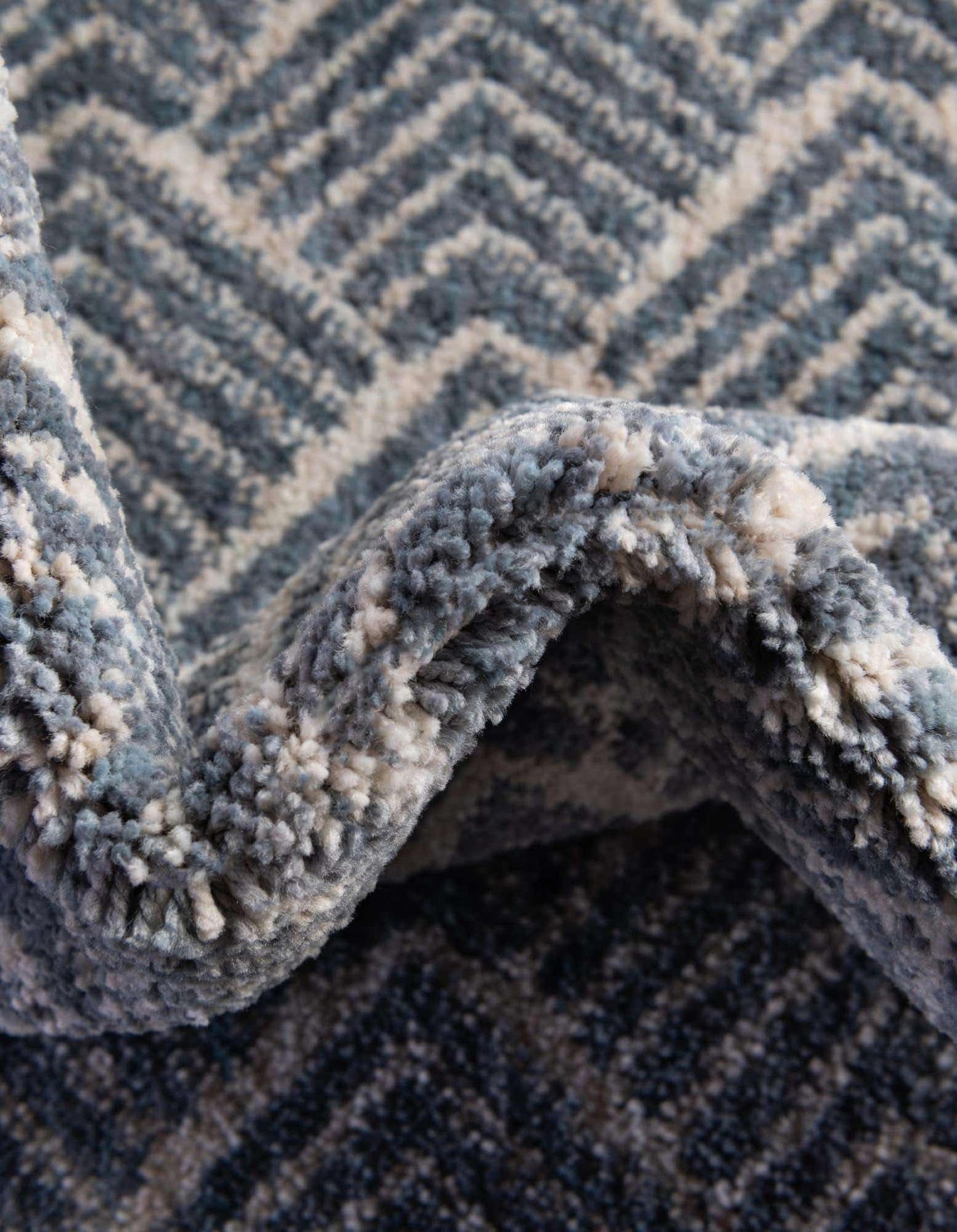 Unique Loom Eco Trellis Collection Area Rug - Osage (Rectangular 5' 3" x 8' 0", Harbor Blue/Ivory)