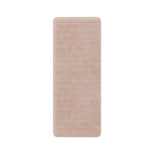 Lavish Home Oversized Bathroom Rug-Memory Foam Bath Mat in Beige Textured Stripes- Extra Long Non-Slip Absorbent Runner for Shower, Tub, or Kitchen