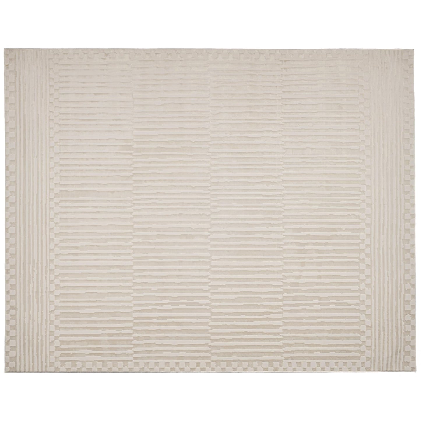 Revival Rugs Soloba 7'x9' Area Rugs for Living Room Bedroom Dining Room - Washable, 100% Recycled, Oeko-TEX Certified, Modern, Medium Pile, Beige, Cream