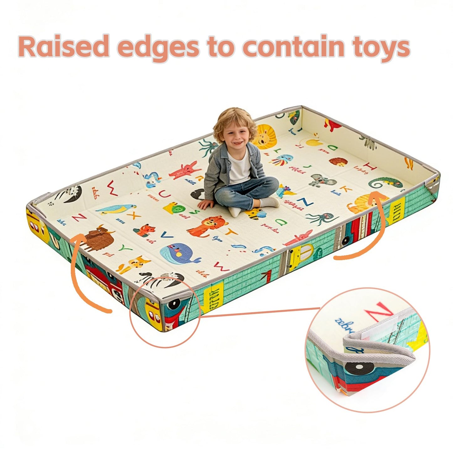 Pacclen Foldable Soft Foam Play Mat, Baby Play Mat (Animal Wonderland)