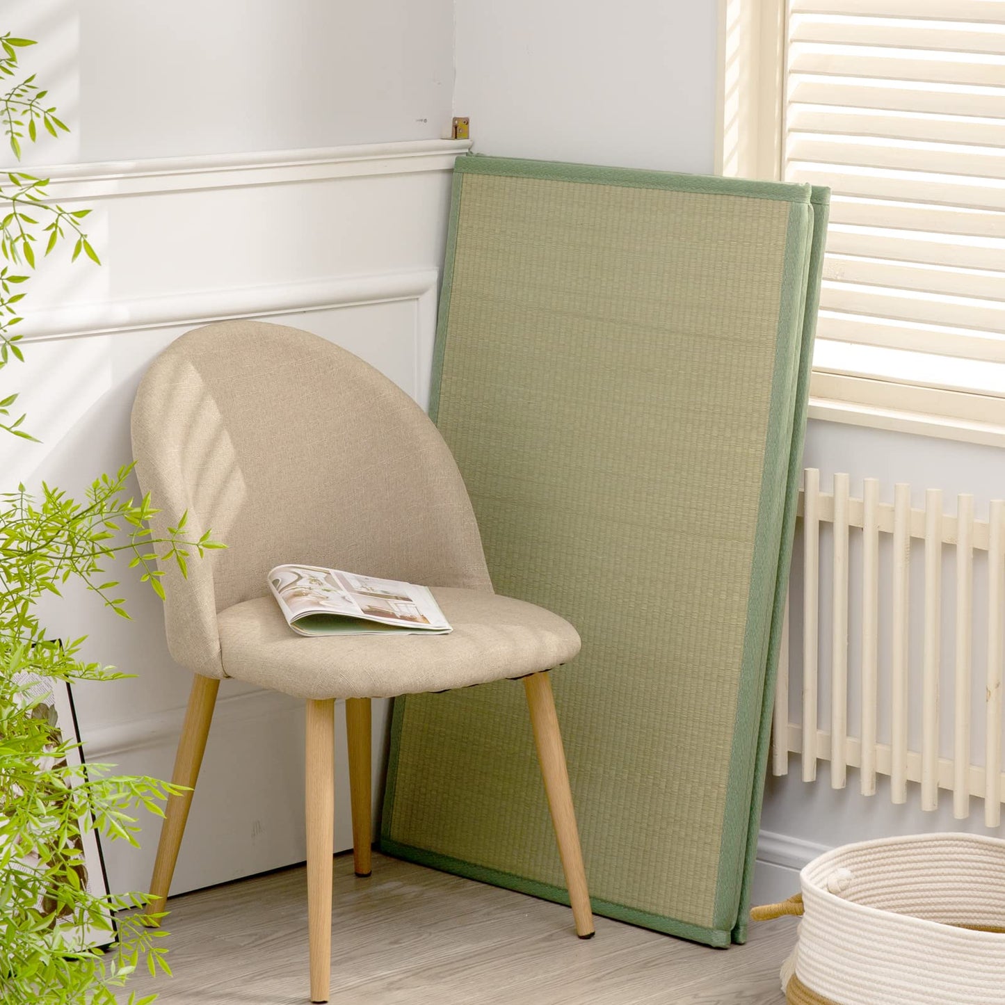 KITBRHOME Natural Igusa Rush Grass Floor Tatami Mat,Twin, 79" x 39" x 0.5"